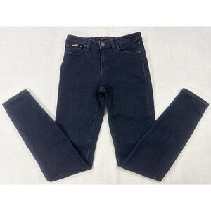 Prana Deep Blue Sienna Mid Rise Skinny Stretch  Denim Women’s 4 EUC